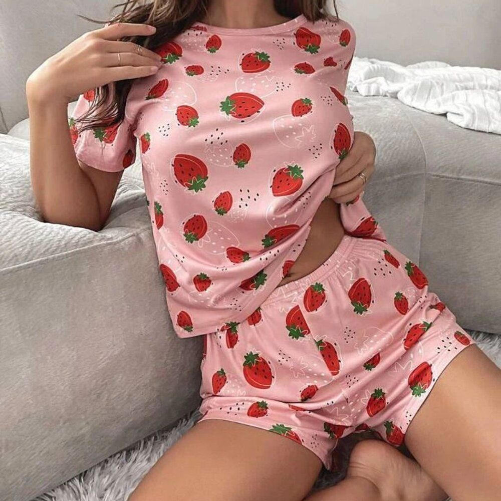 Comfy and Stylish 2 piece Pajama Short Set